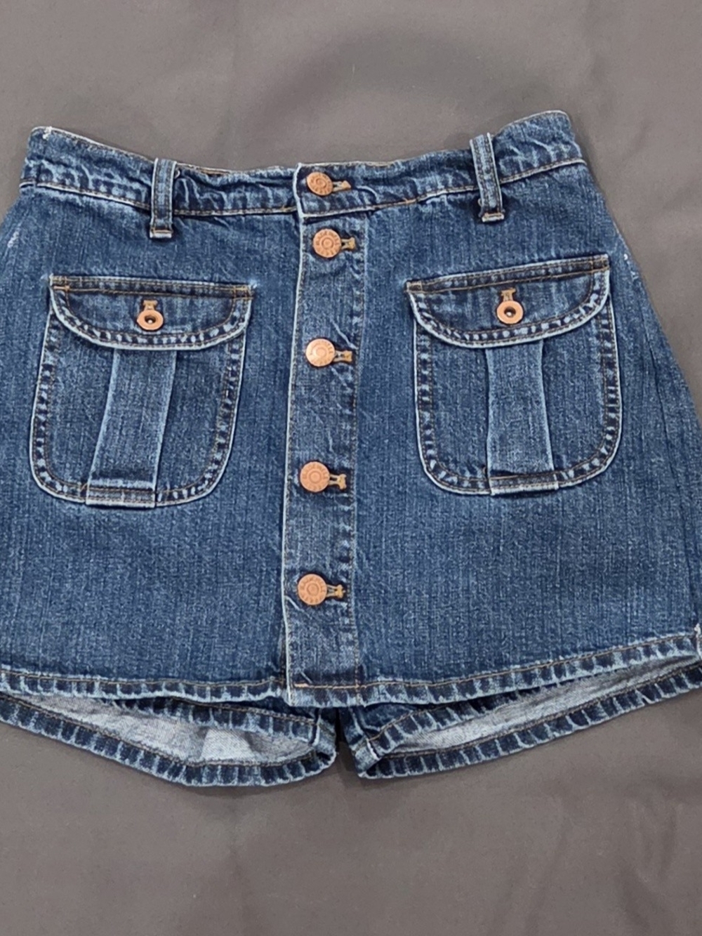 Madewell Button-Front Denim Shorts Medium Wash Size 26